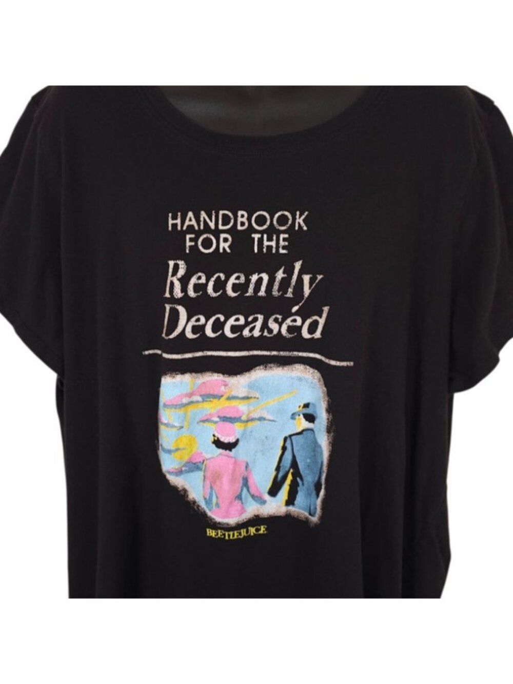 Beetlejuice T Shirt Womens Size 5X Black Handbook For The Recently Deceased